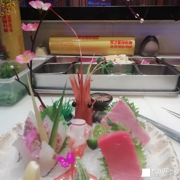 牡丹虾蓝旗金枪鱼真鲷鱼刺身 名厨mingchu