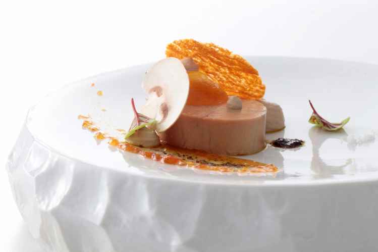 Foie Gras Terrine, Macademia, Makauy Peppercorn, Brioche and Button Mushroom.jpg