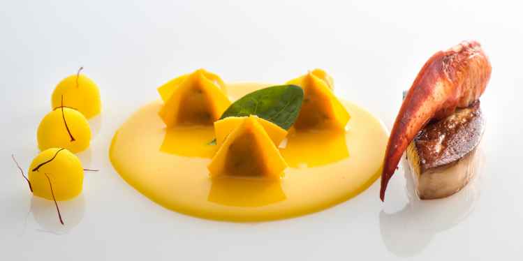 Ravioli with lobster, foie gras, potatoes and saffron.jpg